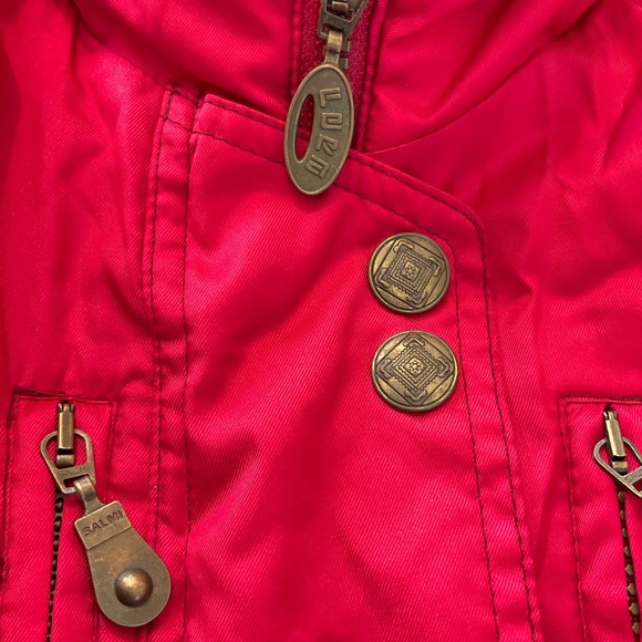 FERA Vintage 90’s Y2K Red Ski Suit Snowsuit Women’s 8P Thermoloft Insulation - Picture 6 of 16